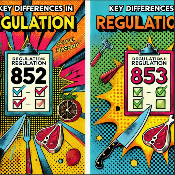 Comic comparison of regulations 852 and 853.