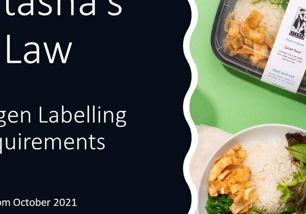 Natasha's Law food labeling requirements image.