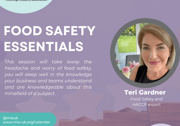Food safety essentials session promotional poster.