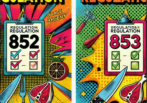 Comic comparison of regulations 852 and 853.